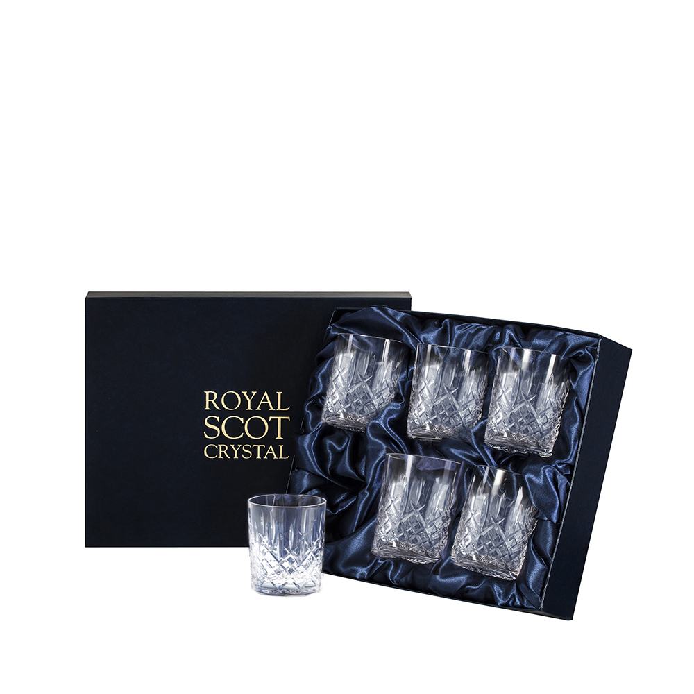 Edinburgh - 4 Small Crystal Whisky Tumblers 87mm (Presentation
