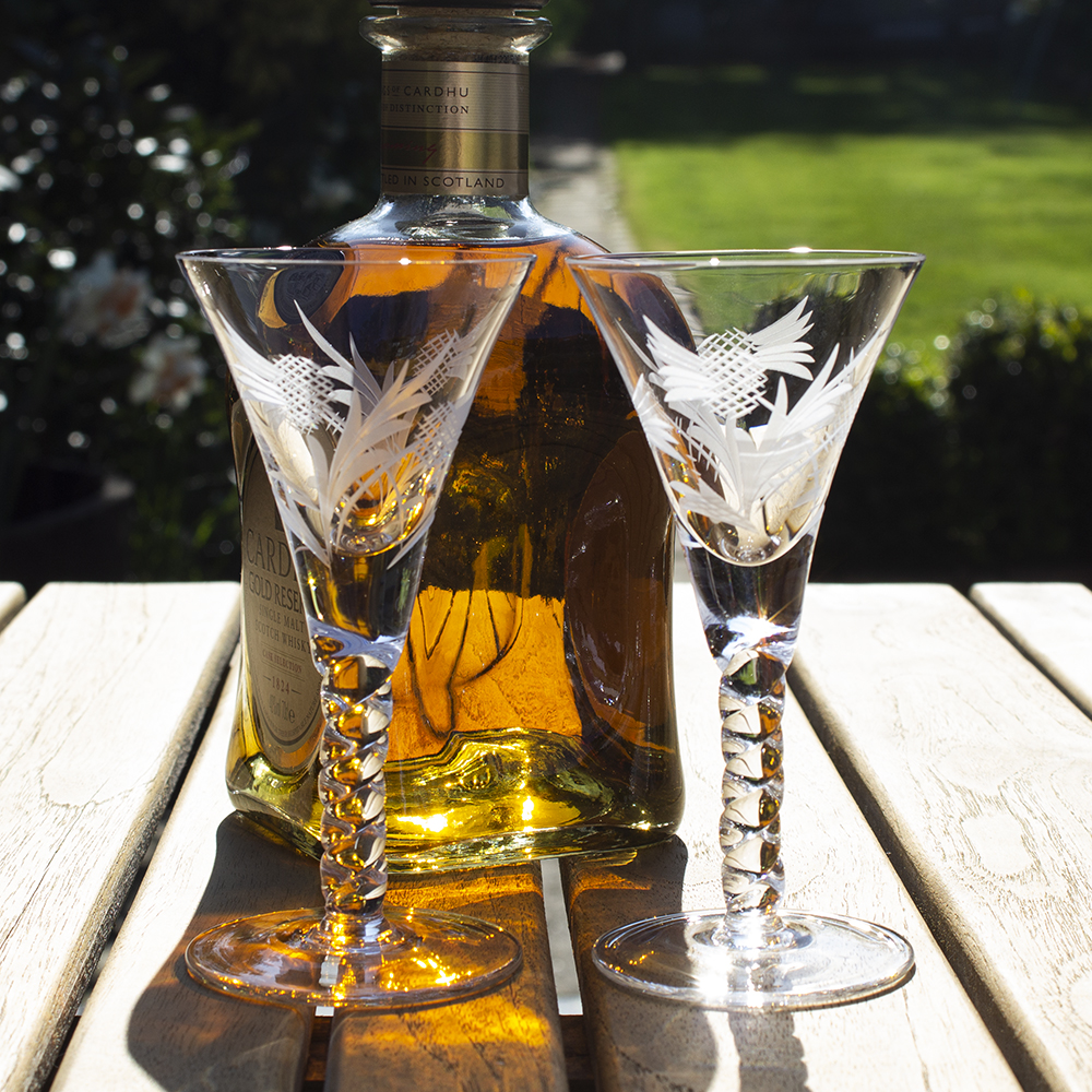 Crystal Stemmed Whisky glasses