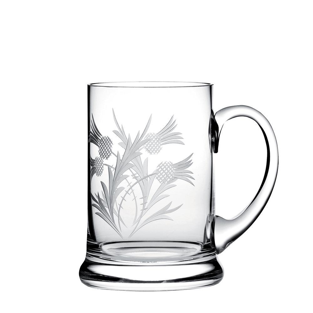 Flower of Scotland (thistle) Tankard 140mm (Gift Boxed) | Royal Scot Crystal