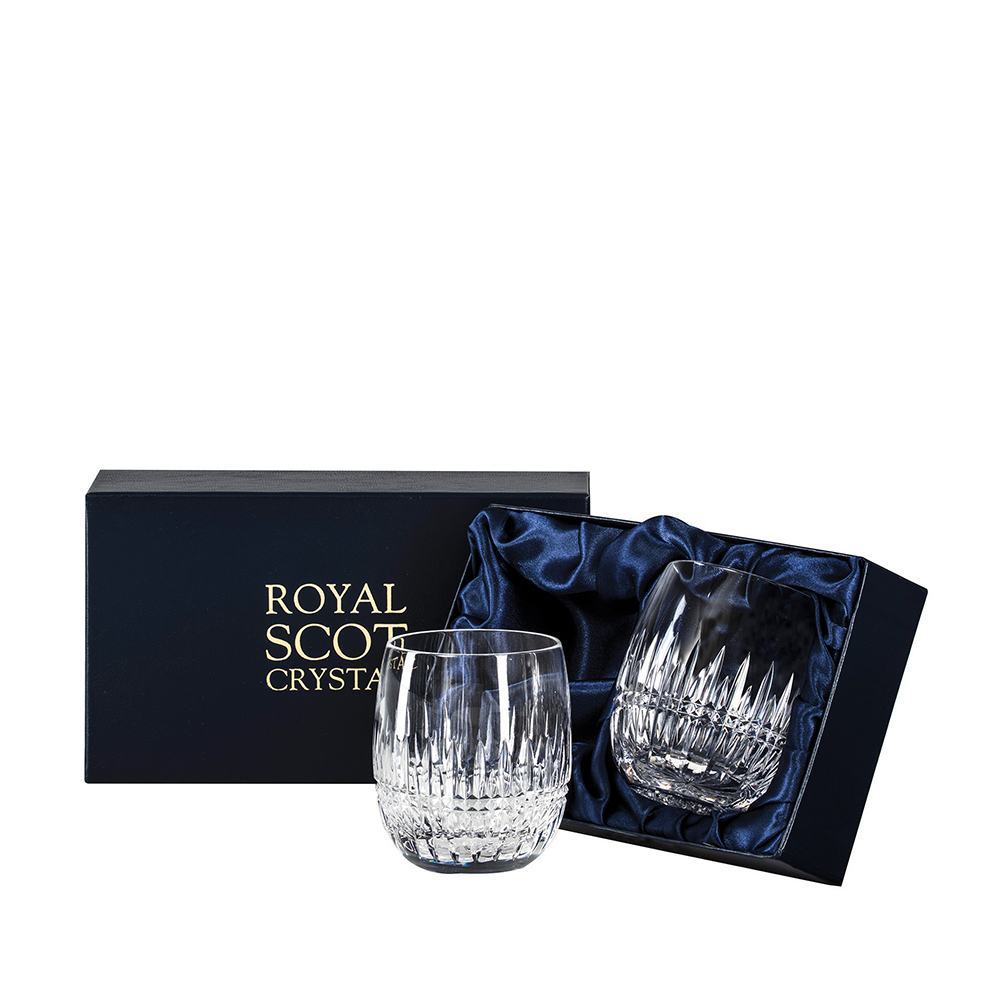 Iona Crystal 2 Gin & Tonic (G&T) Tumblers 12oz (Barrel Shaped) 95mm