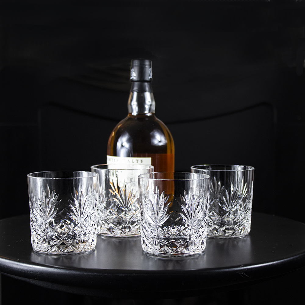 SALE Kintyre 4 Crystal Whisky Tumblers 84mm (Presentation Boxed
