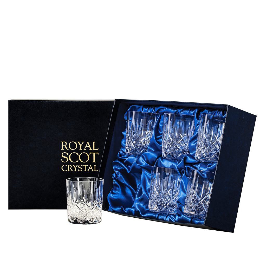 London - 6 Large Crystal Tumblers 95mm (Presentation Boxed) | Royal Scot Crystal