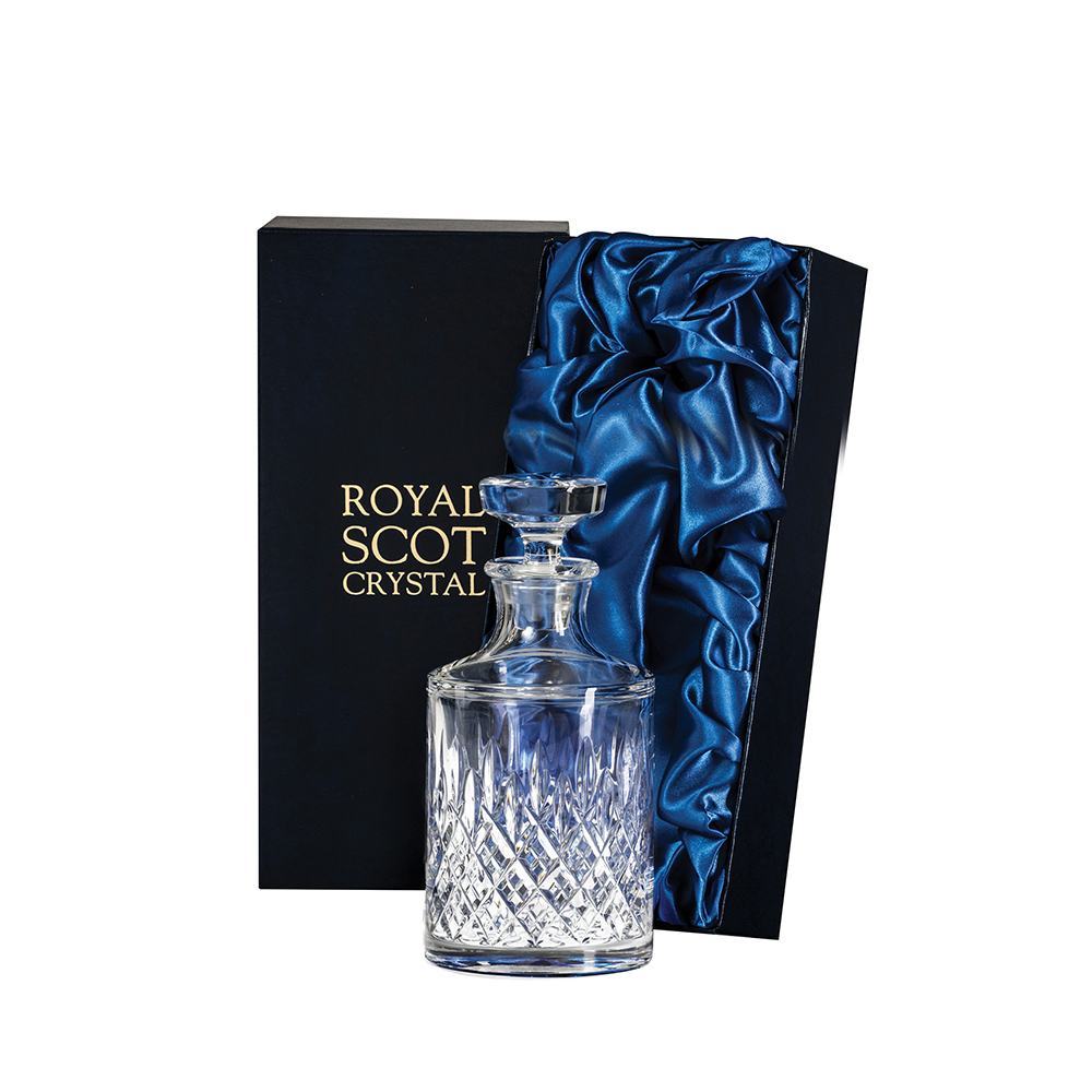 London - Single Malt Round Spirit Decanter 200mm (Presentation Boxed) | Royal Scot Crystal