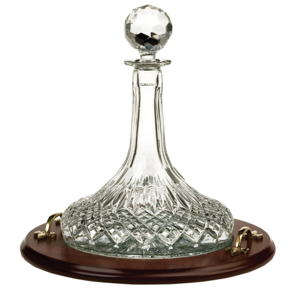 London Ships Tray & Crystal Ships Decanter (Gift Boxed) Royal Scot