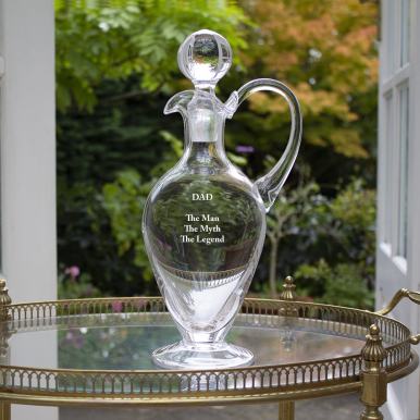 Personalised - Classic Collection - Crystal Handled Wine Decanter - 310mm (Gift Boxed) | Royal Scot Crystal 