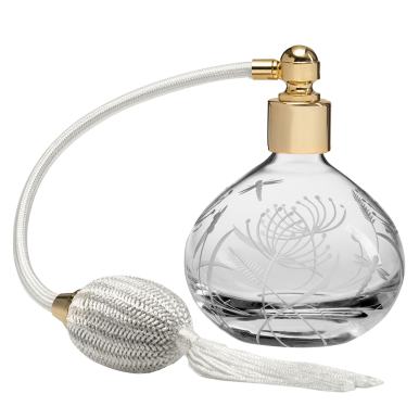 Dragonfly Round Perfume Atomiser (Cream Puffer) - 105mm (Gift Boxed) | Royal Scot Crystal 