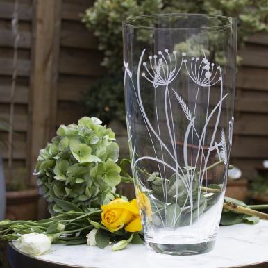 Dragonfly Extra Tall vase (Giftware) - 300mm (Gift Boxed) | Royal Scot Crystal