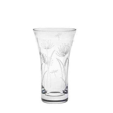Dragonfly Flared Vase (Giftware) - 200mm (Gift Boxed) | Royal Scot Crystal  