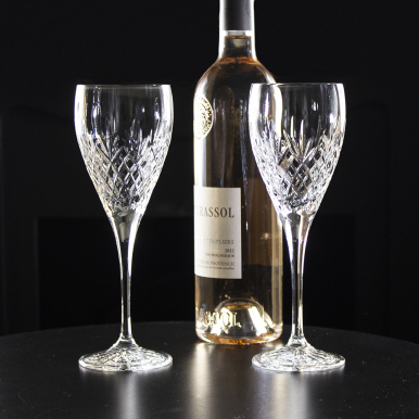 Edinburgh - 2 Crystal Wine Glasses 218mm (Presentation Boxed) | Royal Scot Crystal - NEW SHAPE