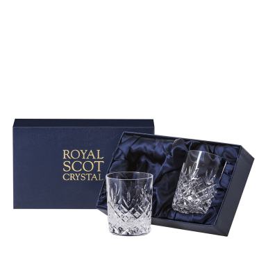 Edinburgh - 2 Crystal Small Whisky Tumblers 87mm (Presentation Boxed) | Royal Scot Crystal