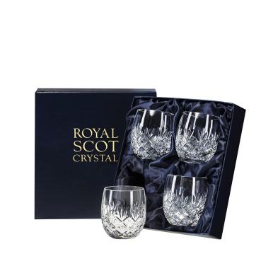 Edinburgh - 4 Barrel Tumblers 85mm (Presentation Boxed) | Royal Scot Crystal