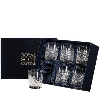 Edinburgh - 6 Large Crystal Tumblers 95mm (Presentation Boxed) | Royal Scot Crystal