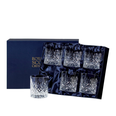 SALE - Elgin - 6 Old Fashioned Tumblers 84 mm (Presentation Boxed) | Royal Scot Crystal