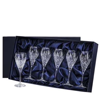 Edinburgh - 6 Crystal Wine Glasses 218mm (Presentation Boxed) | Royal Scot Crystal - NEW SHAPE