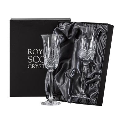 Eternity - 2 Crystal Champagne Flutes - 230mm (Presentation Boxed) | Royal Scot Crystal