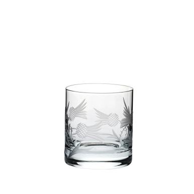 Flower of Scotland Large Tumbler (Straight Sided) 88mm (Gift Boxed) | Royal Scot Crystal