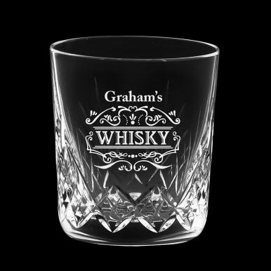  Personalised - 1 Highland Large Crystal Tumbler - 95mm Whisky personalised (Gift Boxed) | Royal Scot Crystal