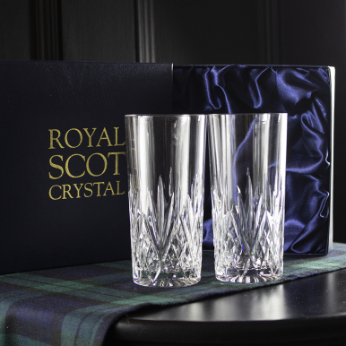 Highland - 2 Tall Crystal Tumblers (Presentation Boxed) | Royal Scot Crystal