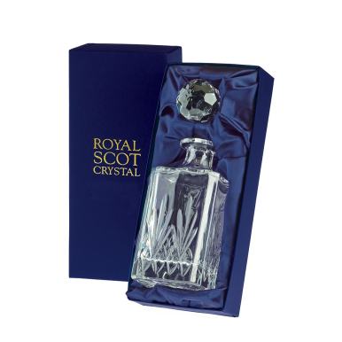 Highland - Crystal Square Spirit Decanter 245mm (Presentation Boxed) | Royal Scot Crystal