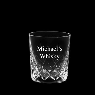  Personalised - Hand Cut Engraved 1 Highland Large Crystal Tumbler - 95mm (Gift Boxed) | Royal Scot Crystal