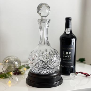 London Crystal Hogget Decanter (With Solid Mahogany Base) (Gift Boxed) 