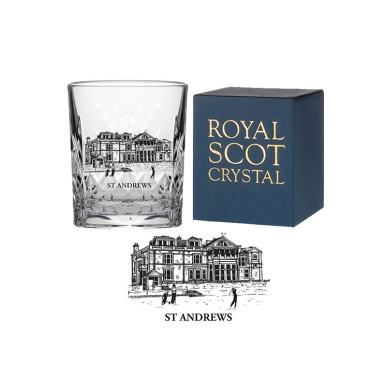 Kintyre Crystal Tot Glass engraved St Andrews Club House (Gift Boxed)