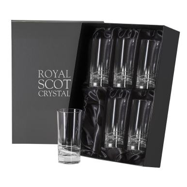 Skye - Box of 6 Tall Tumblers 156mm (Presentation Boxed) | Royal Scot Crystal