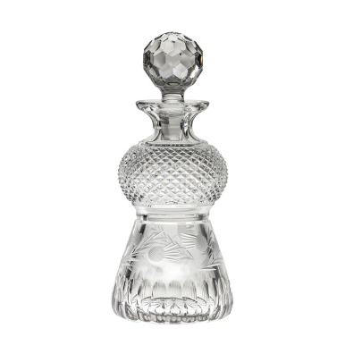 Flower of Scotland Thistle Whisky Decanter (Thistle Shape) - 235mm (Gift Boxed) | Royal Scot Crystal 
