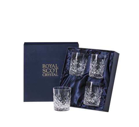 Edinburgh - 4 Crystal Small Whisky Tumblers 87mm (Presentation Boxed) | Royal Scot Crystal