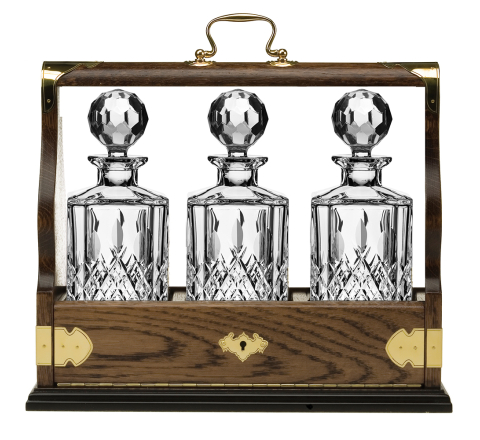 Westminster Triple Tantalus Containing 3 Square Spirit Decanters - (Gift Boxed) | Royal Scot Crystal