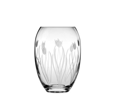 Wild Tulip Medium Barrel Vase - 180mm (Gift Boxed) | Royal Scot Crystal