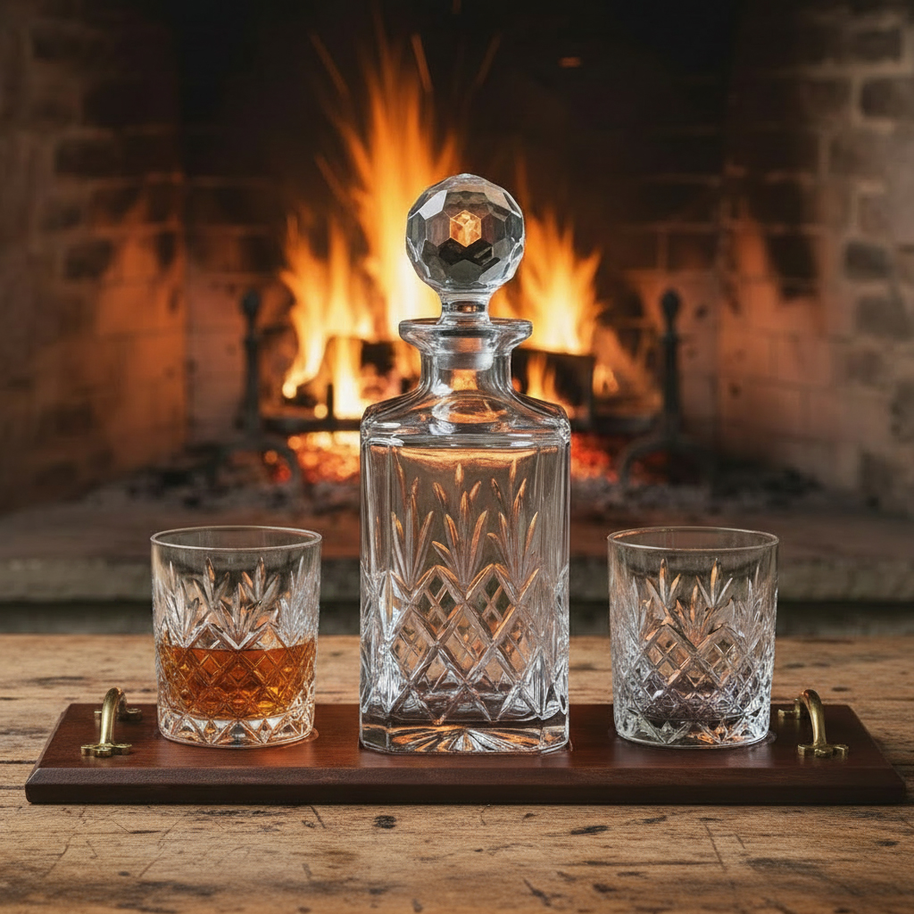 Edinburgh Collection Square Spirit Crystal Decanter 245mm