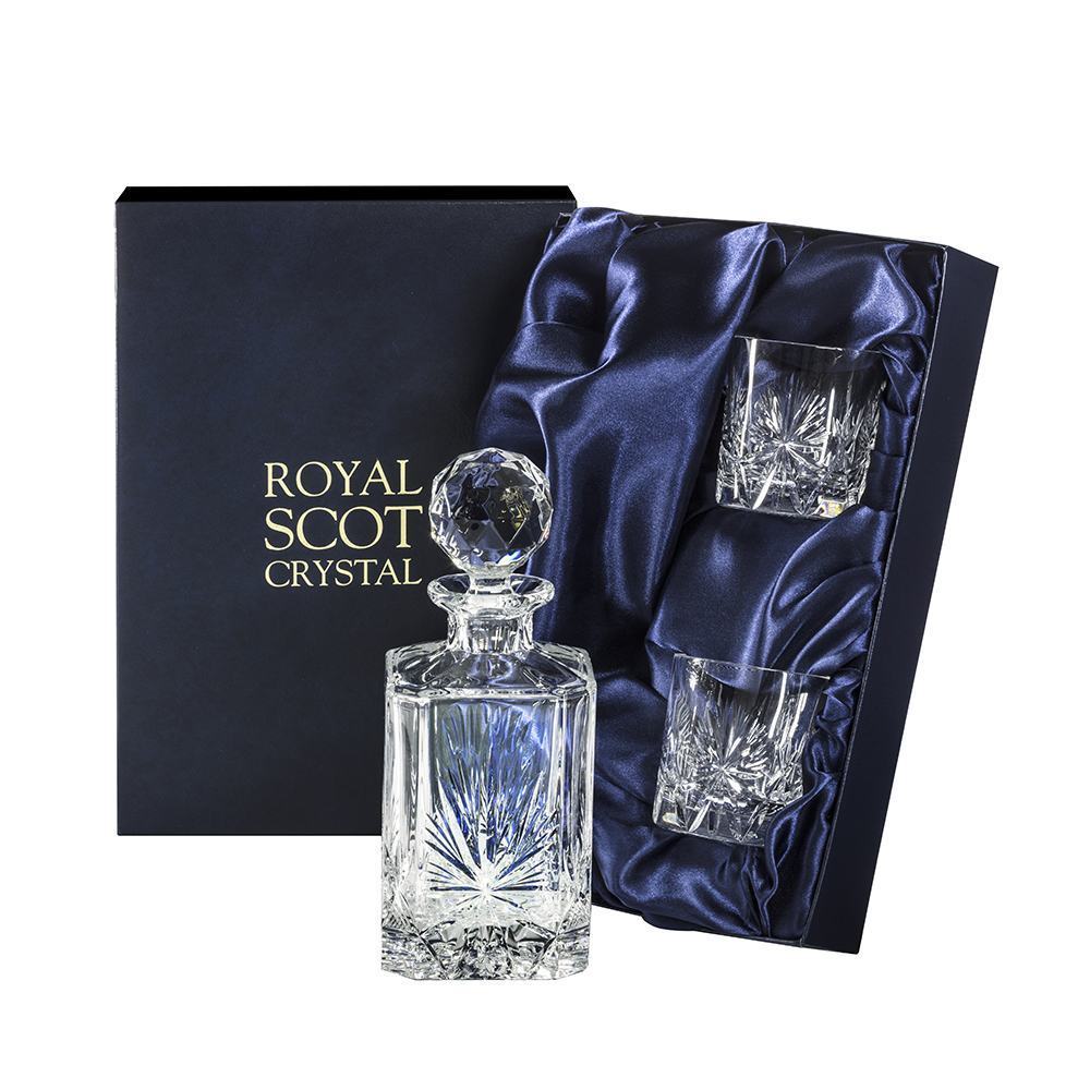 Edinburgh Star - 4 Crystal Whisky Tumblers 84mm (Presentation Boxed ...