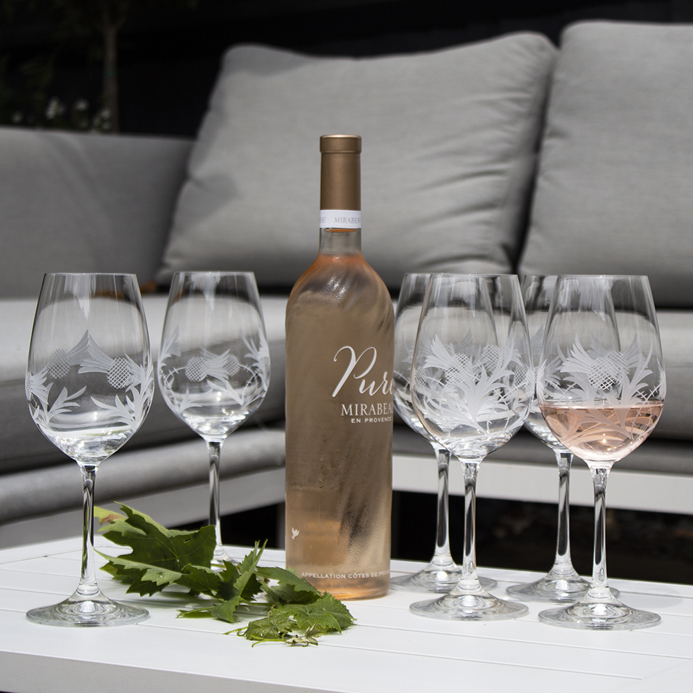 european wine glasses 6pk 12oz Clear Ribbed Plastic Wine Goblets