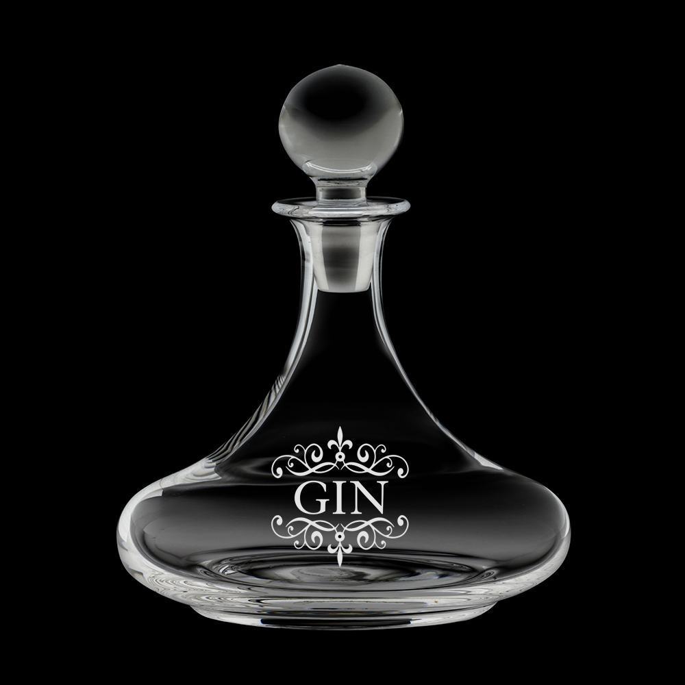 Hallmarked Sterling Silver Gin Decanter Label (in Velvet Pouch) | Royal Scot Crystal - View #4