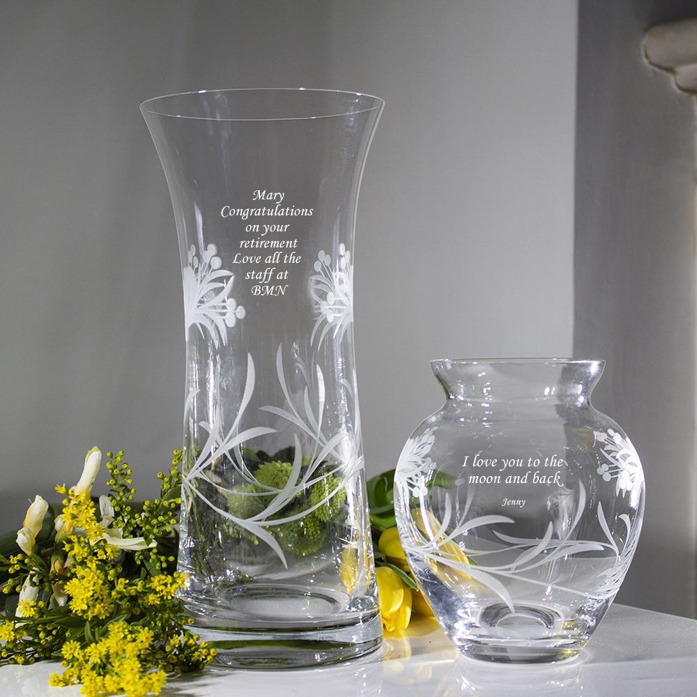 Personalised Honeysuckle Lily Vase (Giftware) 230mm (Gift