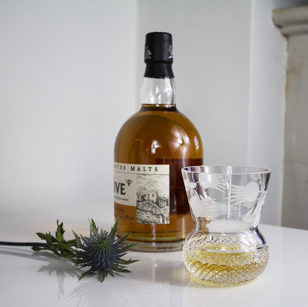 Flower of Scotland Crystal Tot Glass (Shot) (Thistle Shape) - 60mm ...