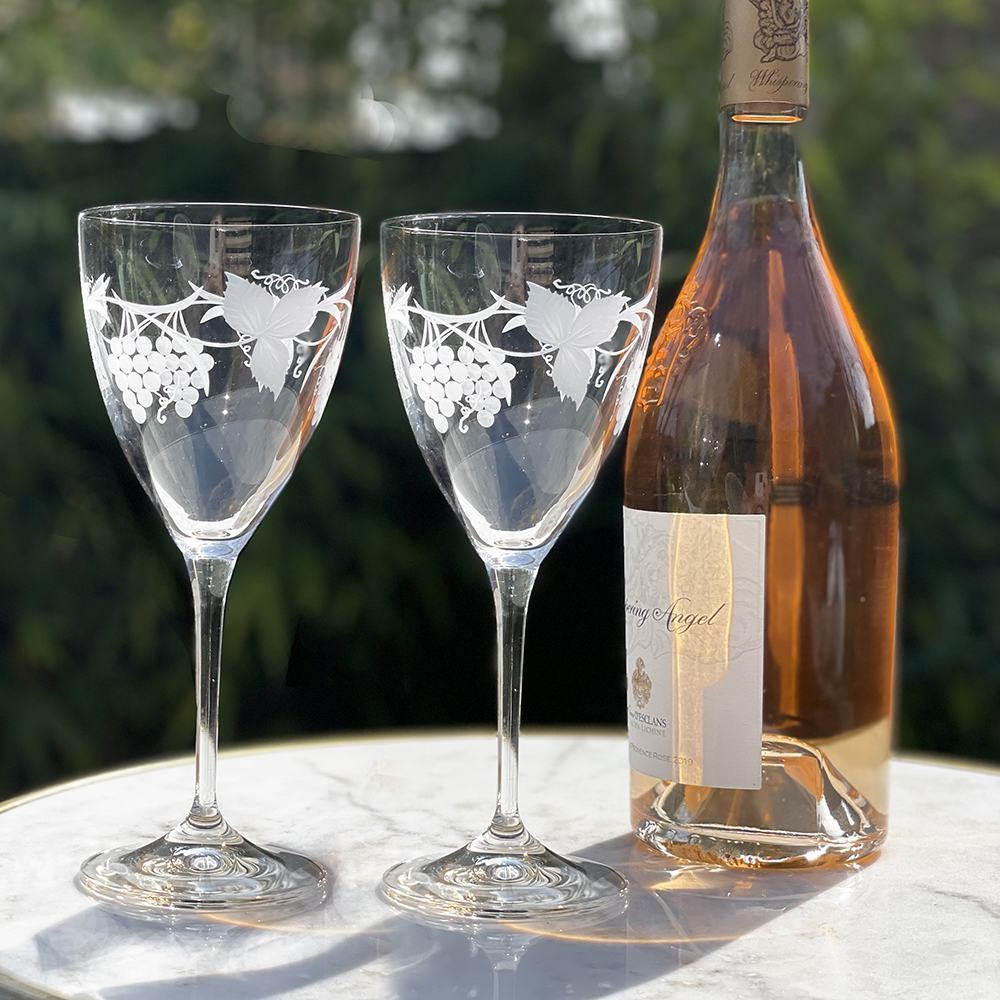 Grapevine- 2 White Wine / Ros Wine glasses - 193mm (Gift Boxed) | Royal  Scot Crystal | Royal Scot Crystal